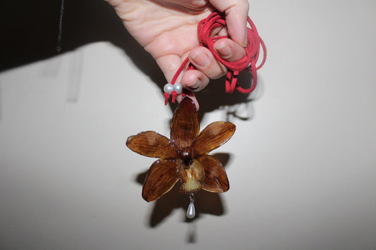 'Lágrima Vermelha com Orquídea Cymbidium